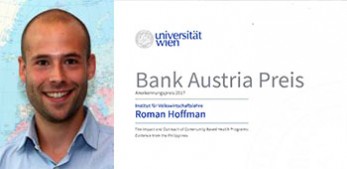 Roman Hoffmann receives Bank Austria Prize 2017